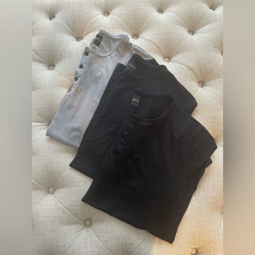 THREE Elongated Cuts Clothing T-Shirts